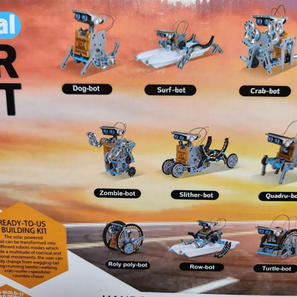 NEW 14-in-1 Solar Robot Kit Stem Projects Educational Science Toy Solar Power Bu